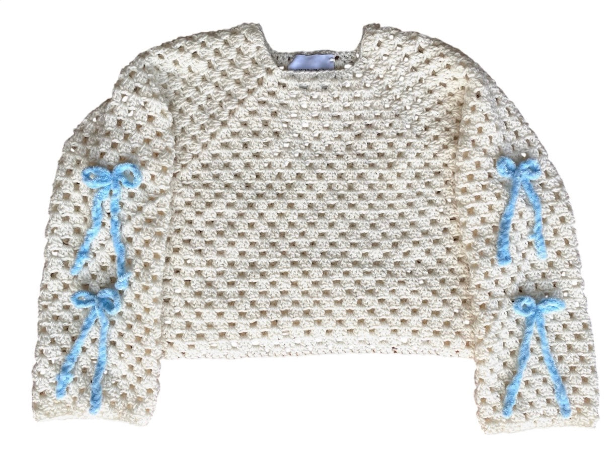 Bows Sweater in Coconut Milk