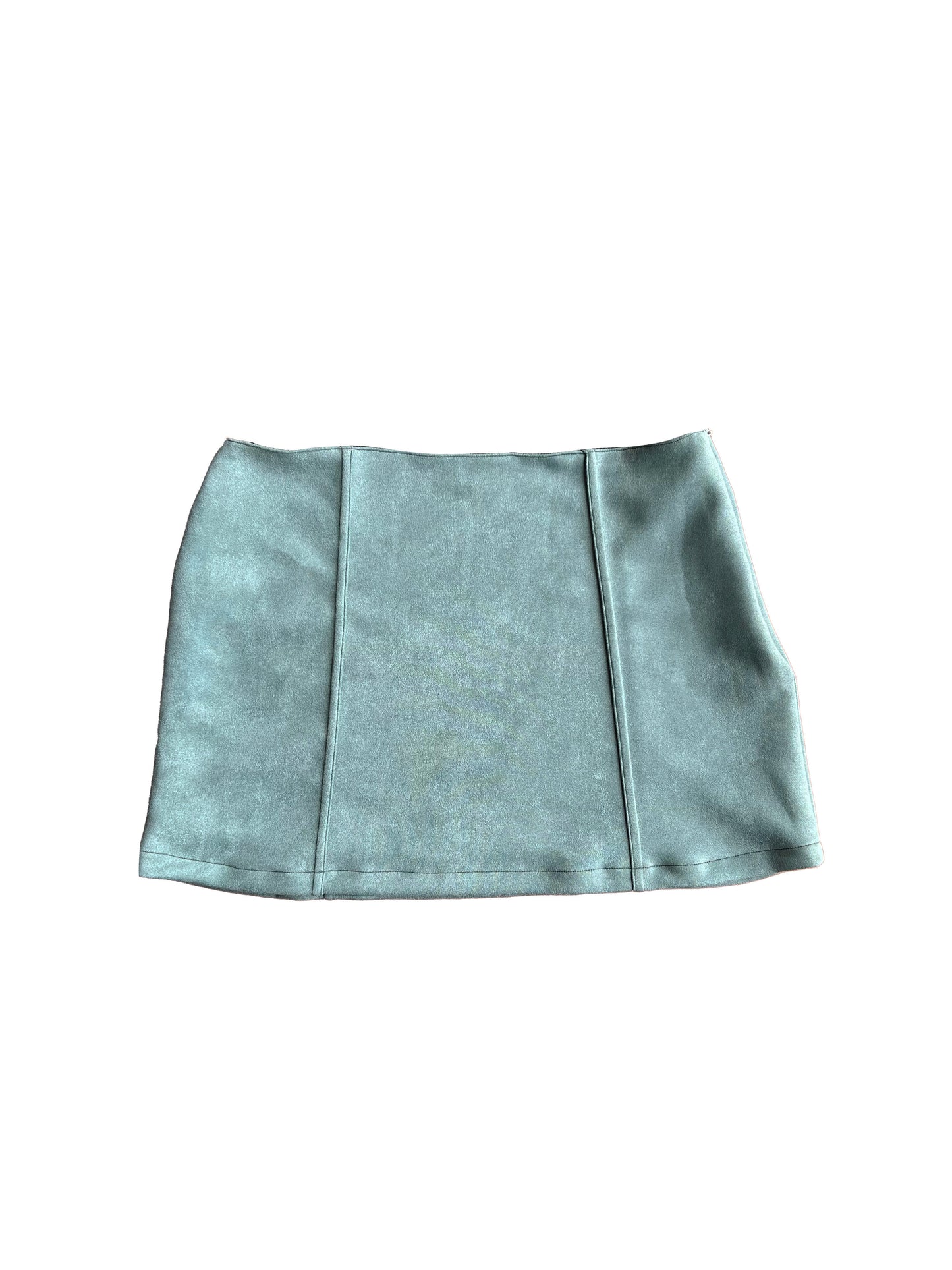 Suede Skirt in Eucalyptus