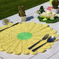 Daisy Placemats in Lemon