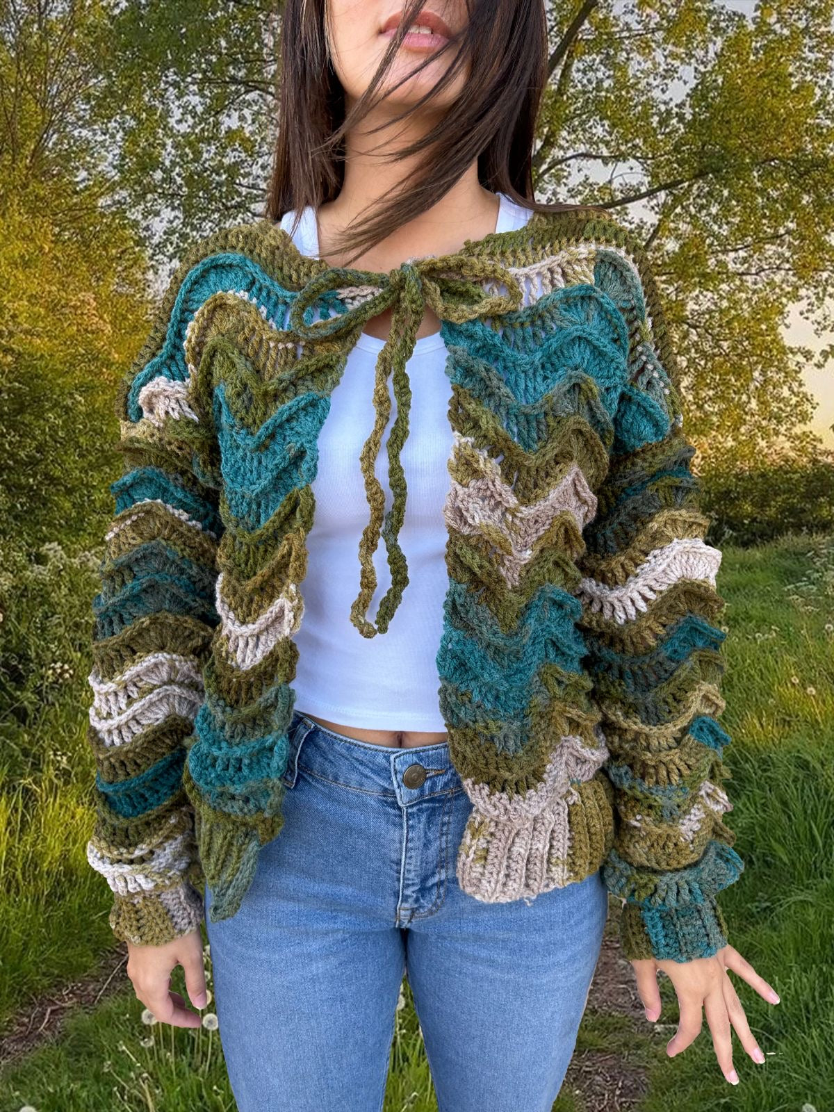 Wavy Forest Cardigan