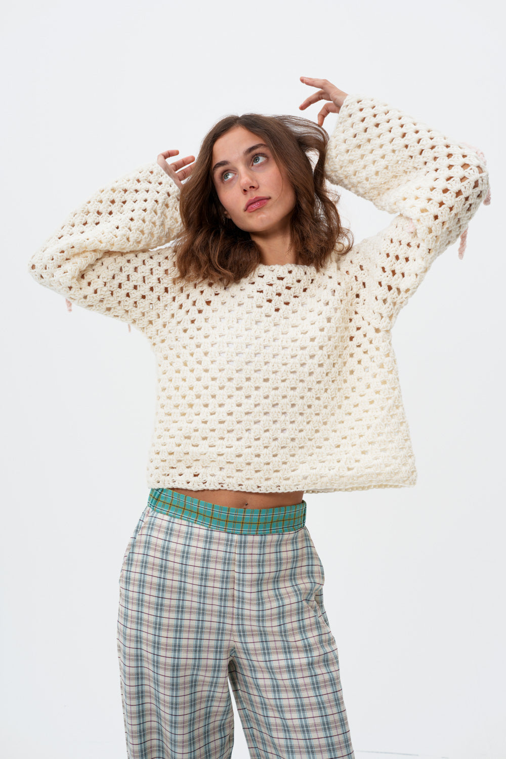 Bows Sweater in Pink Salt