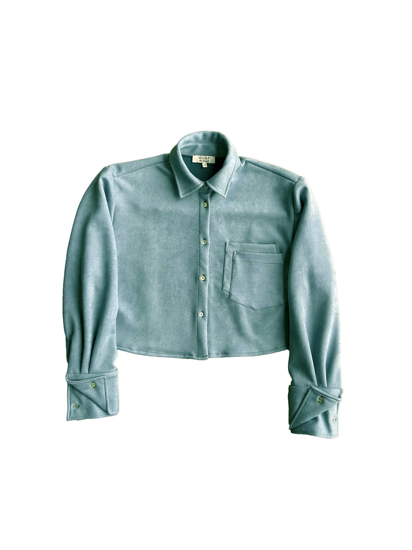 Suede Shirt in Eucalyptus