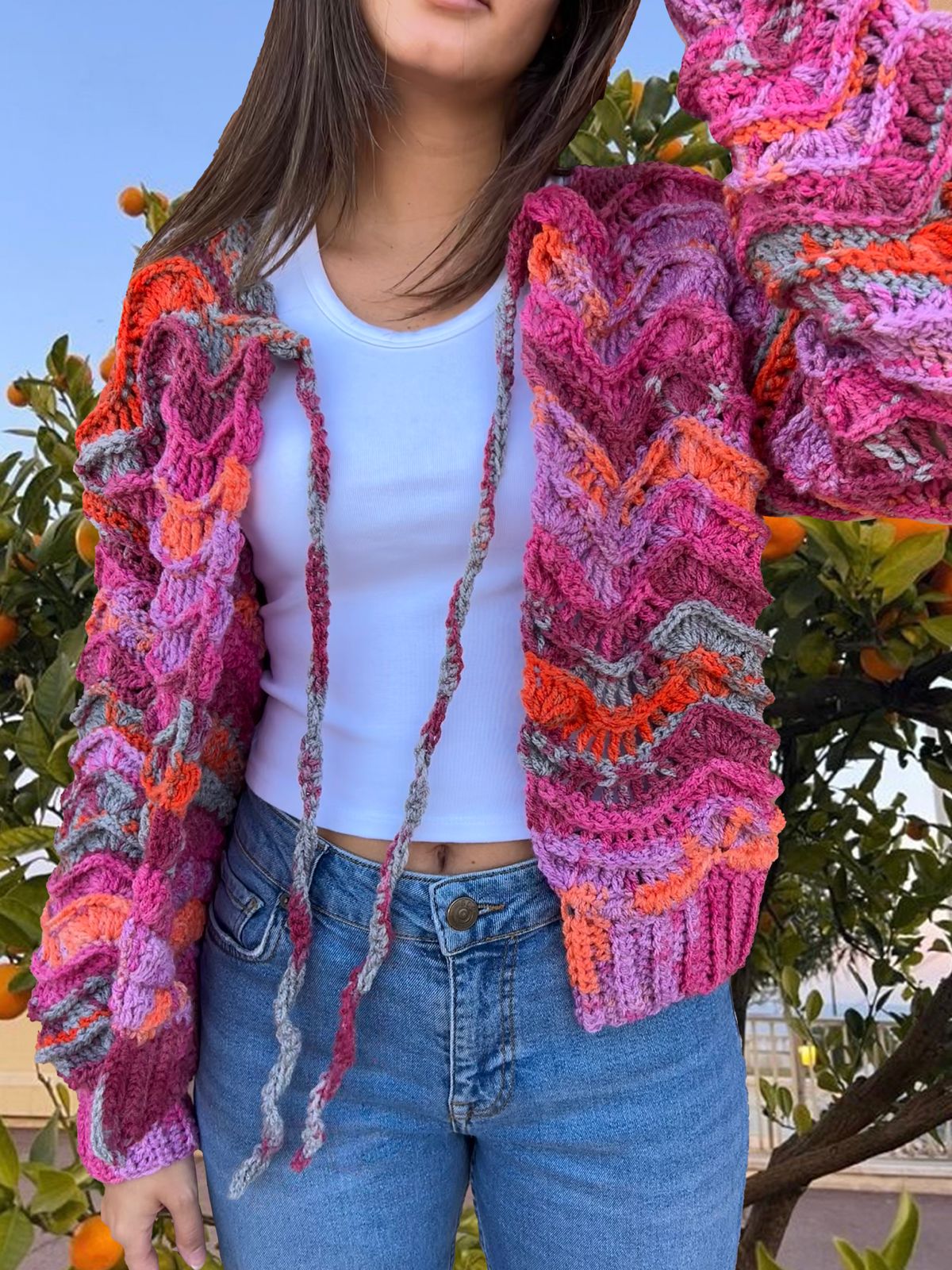 Wavy Punch Cardigan