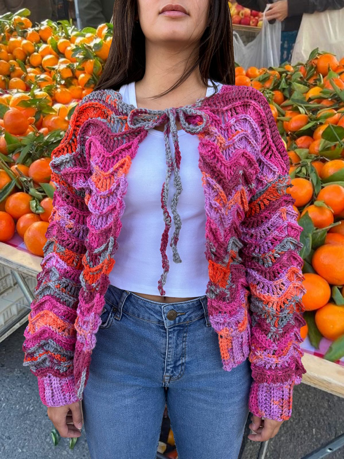 Wavy Punch Cardigan