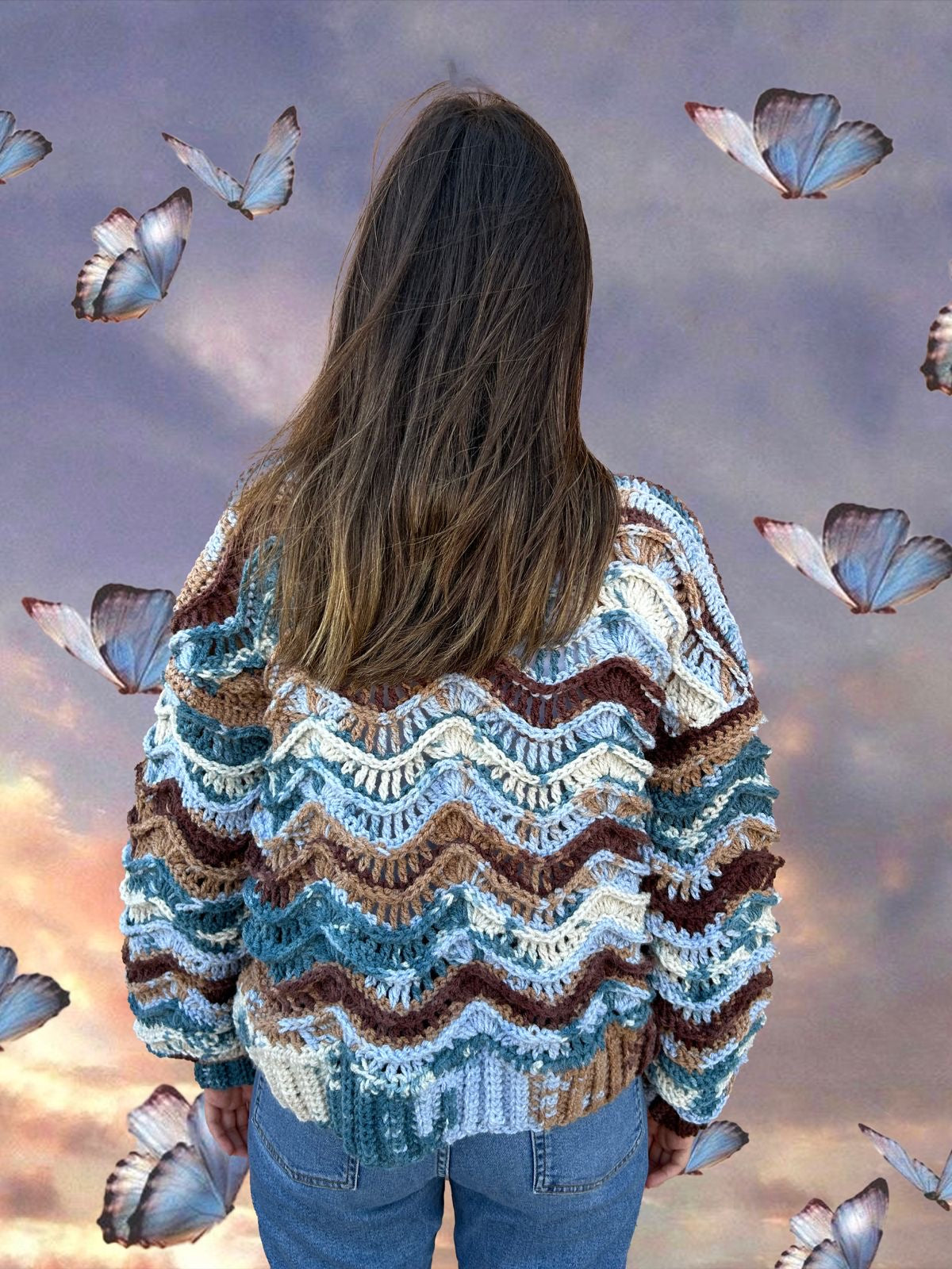 Wavy Butterfly Cardigan