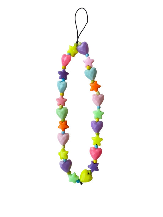 Hearts & Stars Short Phone Chain