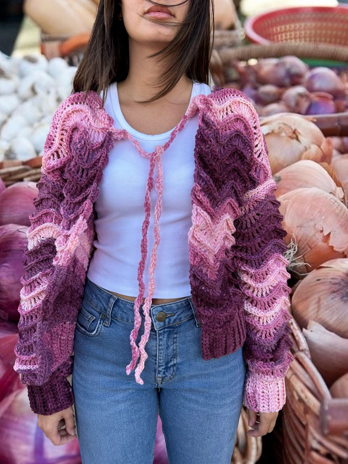 Wavy Onion Cardigan