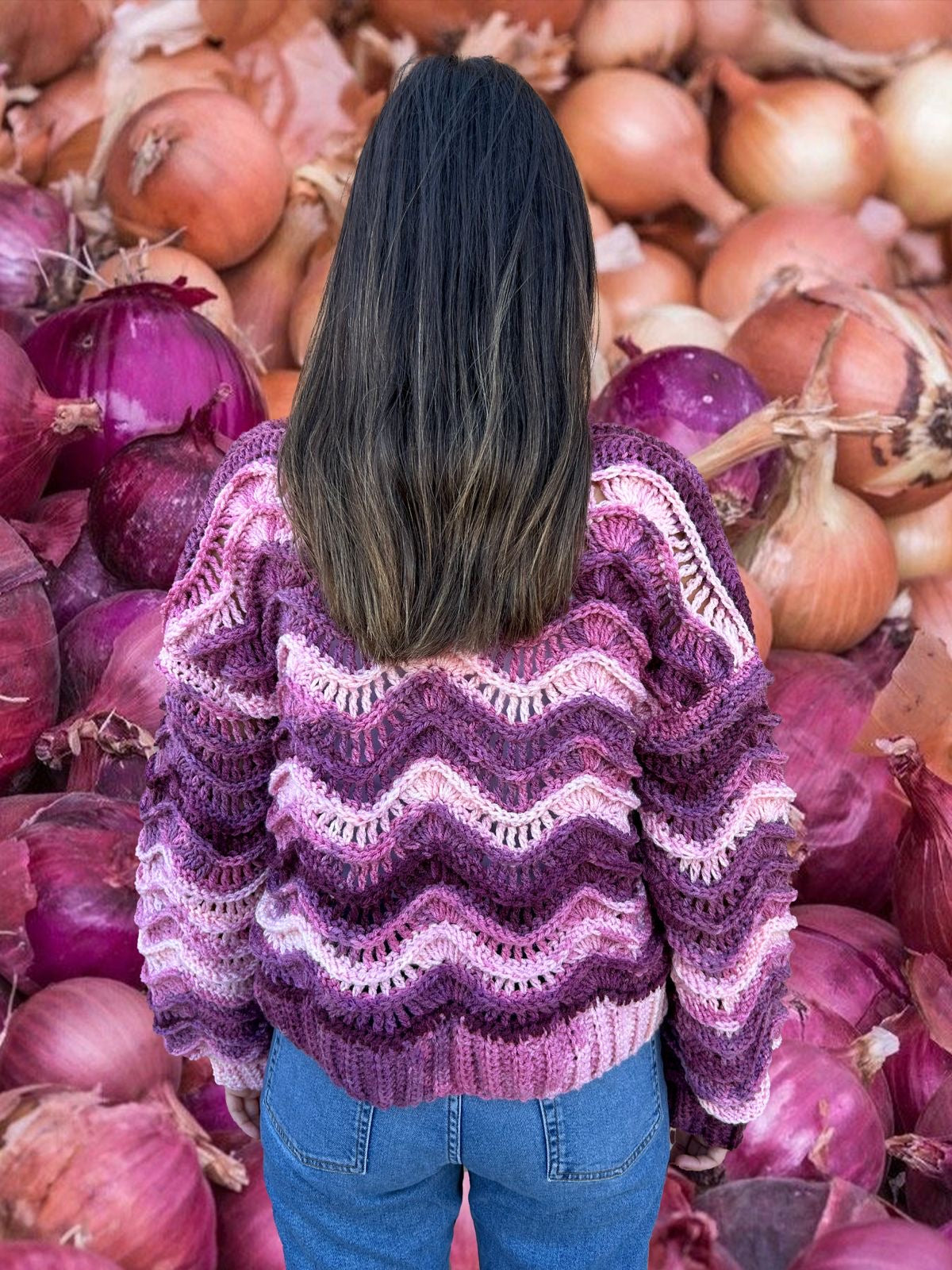 Wavy Onion Cardigan