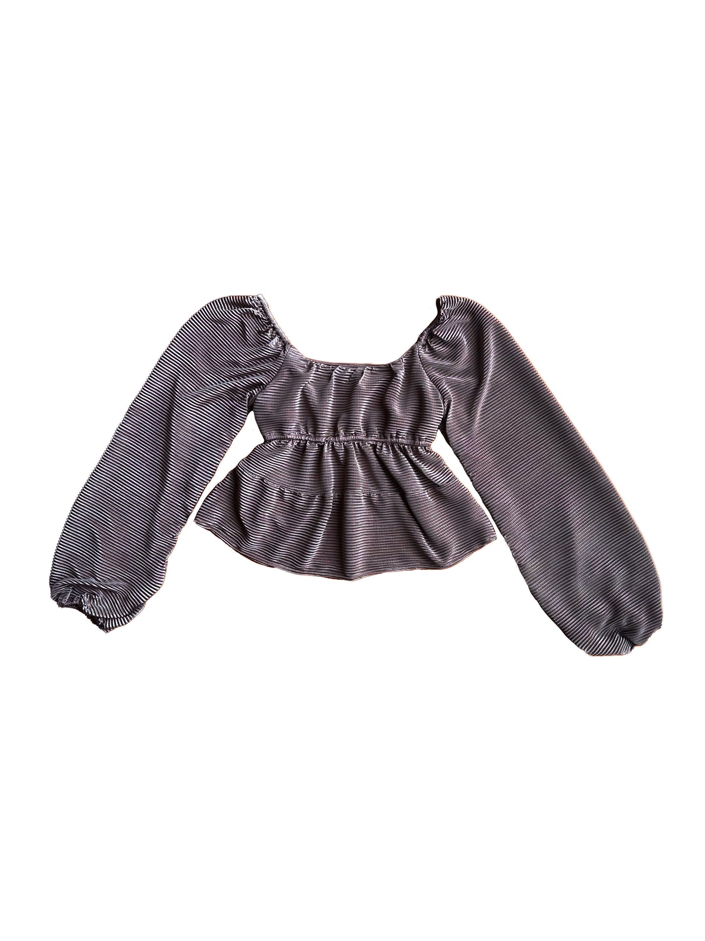 Pleated Top in Eggplant