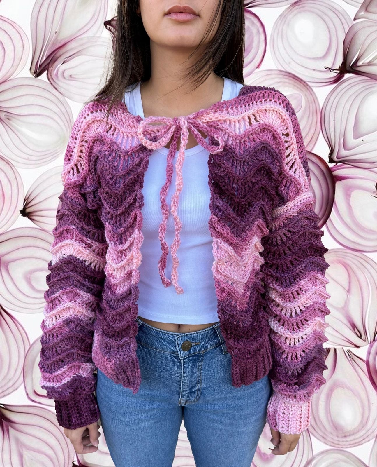 Wavy Onion Cardigan