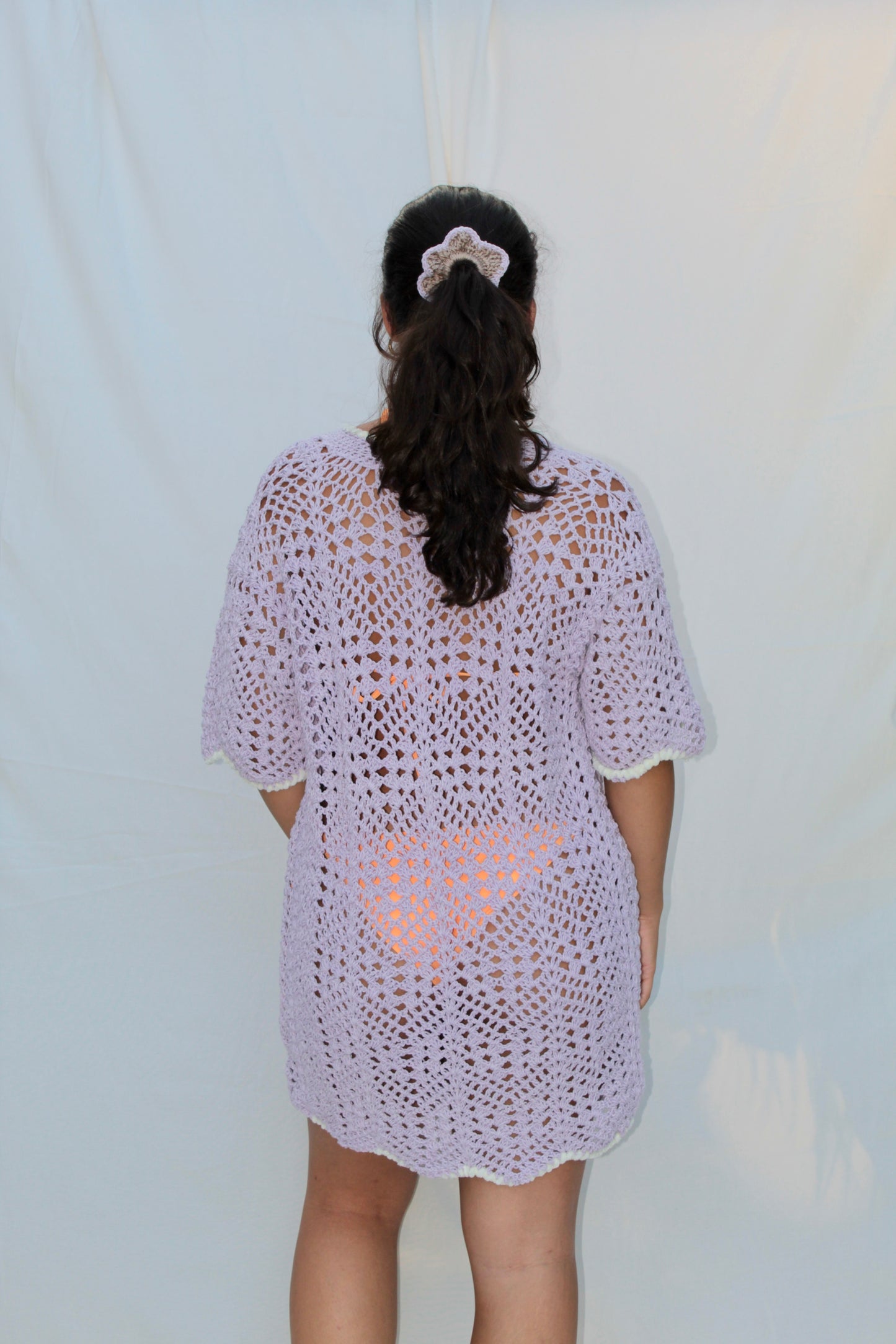 Basket Coverup in Lavender