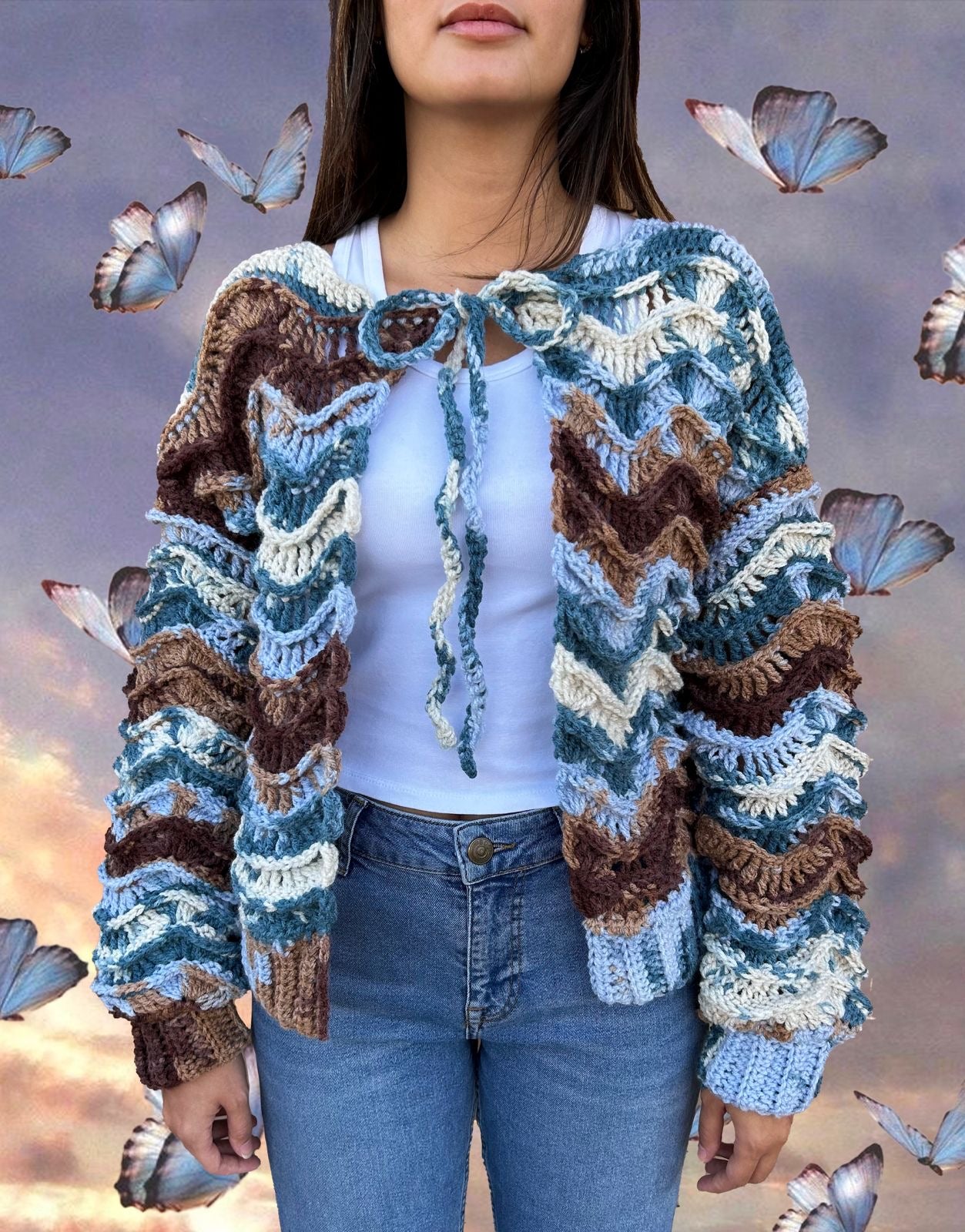 Wavy Butterfly Cardigan